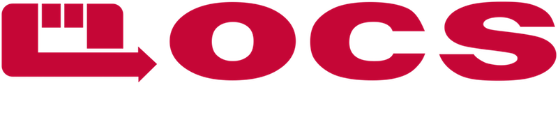 OCS logotyp med vit tagline